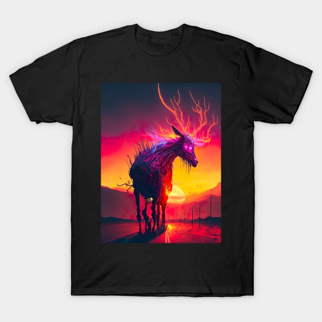 Oh Deer A Wendigo In The Street T-Shirt by Nightarcade